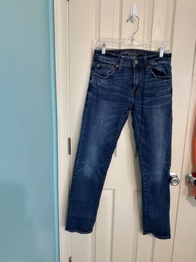 American Eagle Outfitters Men's Dark Blue Slim Jeans